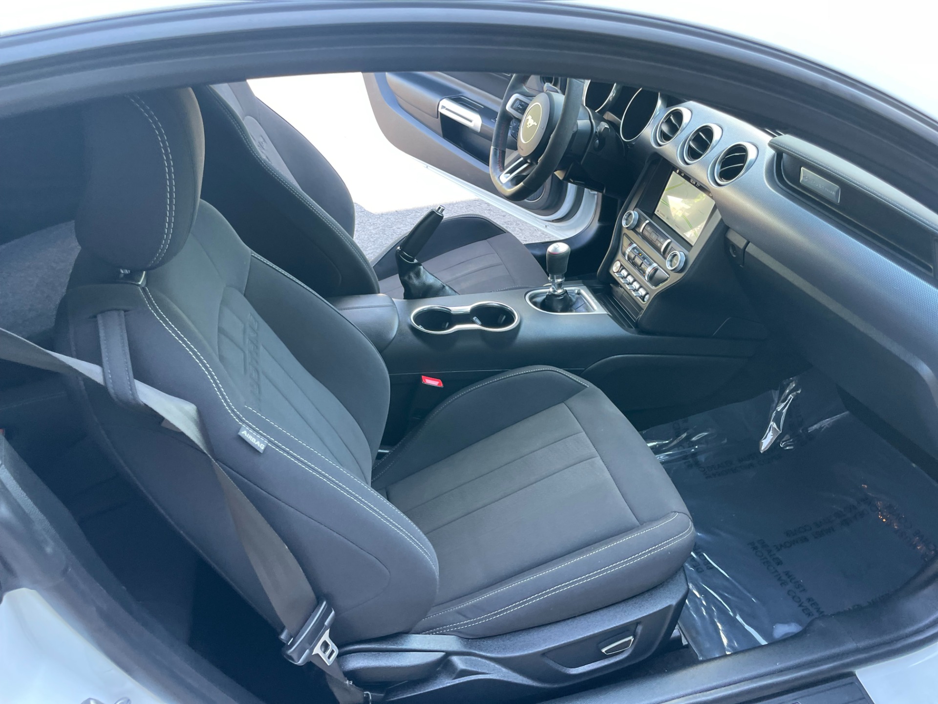 Hide N Seat Auto Interiors - Ford Focus RS Mk2 interior trimmed in black  leather with Cobalt Blue Alcantara.