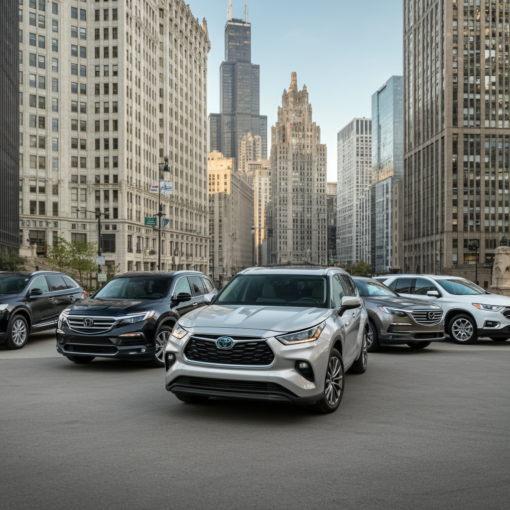 Best Midsize SUV: Toyota Highlander, Mazda CX-90, Ford Edge, Honda Pilot, and Chevy Traverse